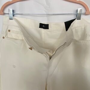 7 low slung wide leg jeans - white - size 30